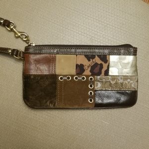 Coach patchwork wristlet